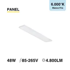 DEMASLED - Panel LED BACKLIGHT Sobrepuesto de 30x120cm 48W Luz Fría