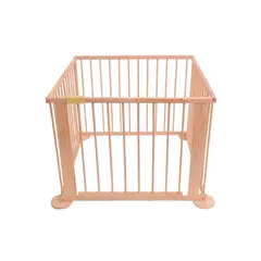 LUMAX - Corral De Madera Natural Para Bebes y Niños