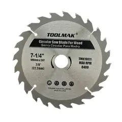 GENERICO - Disco De Sierra Circular 7 1/4 Pulgadas 24 Dientes Toolmak