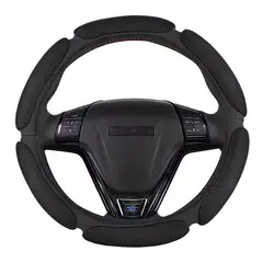 GENERICO - Funda Cubre Volante Universal 3D Acolchado Negro.
