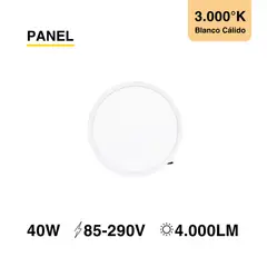 DEMASLED - Panel LED BACKLIGHT Redondo Embutido de 60cm 40W Luz Cálida