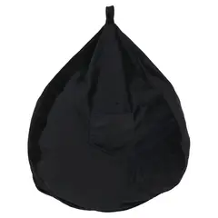 GENERICO - Pouf Pera Negro Felpa 100x80x80 cm Máxima Design