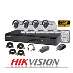 GENERICO - Kit de seguridad para hogar: 4 cámaras HD 720 disco duro