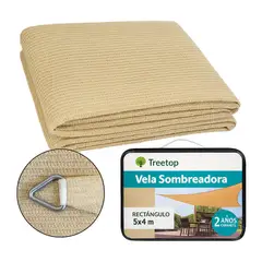 TREETOP - Vela Sombra Rectangular de 3 × 4 m color Beige