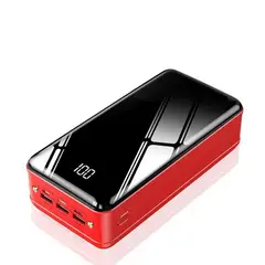 GENERICO - Cargador Portátil Power Bank 50000 mAh 3USB Compatible Tipo C Lightning linterna LED Carga Rápida