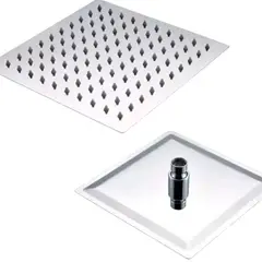 ALDAY - Plato de Ducha Cuadrado N8 En Acero Inoxidable -