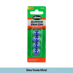 SLIME - Tapas de Válvula de Aluminio Anodizado Azul