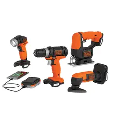 BLACK+DECKER - Kit Gopack 4 Herramientas eléctricas 12V