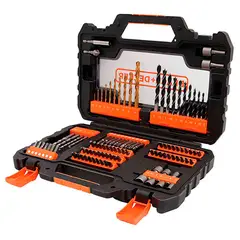 BLACK+DECKER - Set para atornillar y perforar 104 piezas A7230-XJ