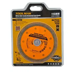 GENERICO - Disco Hoja Sierra De Diamante Turbo 4 1/2 Pulgadas Toolmak