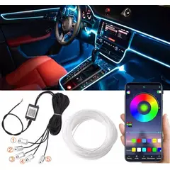 GENERICO - Hilo Neon Decorativo Con Luz Rgb 5 Led Bluetooth App Auto