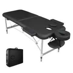 LUMAX - Camilla de Masajes de Aluminio Negro
