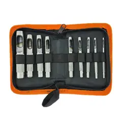 GENERICO - Kit Set Juego Sacabocado De Impacto 9 Pcs Toolmak Tmk19711