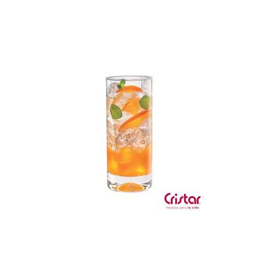 Cristar Vasos Altos De Vidrio Para Cóctel Bebidas 450Ml X6