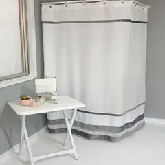 GIOS - Cortina De Baño Bolillo Gris