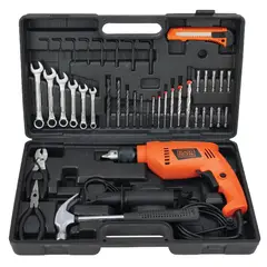 BLACK+DECKER - Kit Taladro Percutor 550W + 40 Accesorios