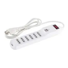 MACROTEL - Alargador Zapatilla 1.5m Switch Usb 6 Posiciones