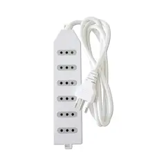 MACROTEL - Alargadores Zapatilla 6 tomas Corriente 1-5m Blanco.
