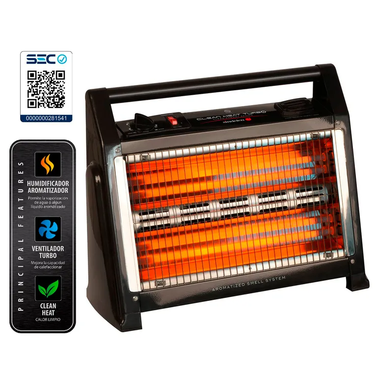 Calefactor Electrico Estufa Bajo Consumo Eeh-1300 25m2 1600W