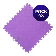 SDFIT - Pack 4x Tatami 60 cm x 60 cm x 2 cm Morado