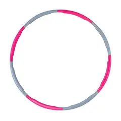 GENERICO - Hula Hoop Desmontable 95 CM - Rosa con Gris