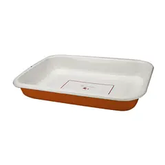 FANTUZZI - Bandeja / Fuente de horno 44 cm acero vitrificado Vintage naranja