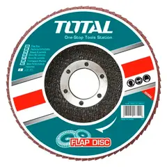 TOTAL TOOLS - Pack 5 Disco Flap Lija Pulir Traslapado Laminado Metal grano 60