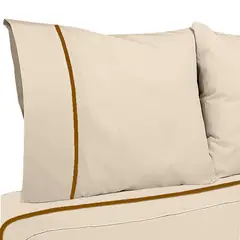 VICTORIANAS - Juego De Sabanas King Diversión Natural Crudo 300 Hilos