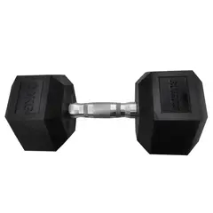 ATLETIS - Mancuerna Hexagonal 20 Kg Negro