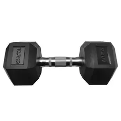 ATLETIS - Mancuerna Hexagonal 12.5 Kg Negro