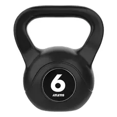 ATLETIS - Kettlebell Mancuerna Pesa Rusa Cemento 6 Kg Negro