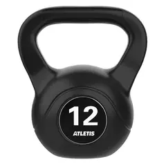 ATLETIS - Pesa Rusa Kettlebell de Cemento 12 Kg Negro