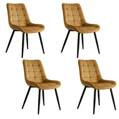 NOVAHUS - Pack 4 Sillas de Comedor Cucuta Café
