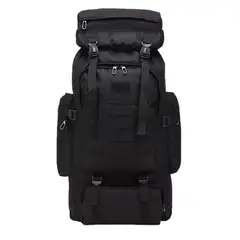GENERICO - Mochila de campaña 80L color negro para camping o senderismo