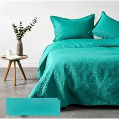 GENERICO - Cubrecama Espiga Turquesa king 250 x 280