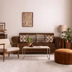 CASA WOW DECO - Sofá Roma 3C Tela Café