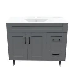 DOMSA - Kit Mueble Vanitorio Deluxe 100SK Gris P 100x47x80cm…