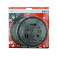 KWB - Pack 2 Hoja Disco Sierra Circular 7 1/4 40 Dientes 586192