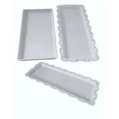 GENERICO - Pack 3 Bandejas Rectangular Para Pasteles