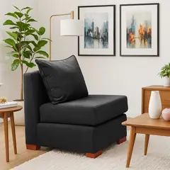 DKORA - Sofá 1 cuerpo Evans Marengo