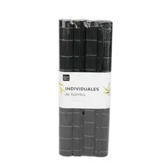 HOMEWELL - Individual de Bambú Negro 40x30cm (4u)