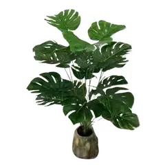 MOBII - Planta Artificial Tipo Mini Monstera. Altura: 70Cm