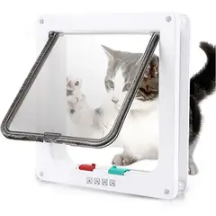 GENERICO - Puerta Exterior Pequeña Para Perro Gato Mascota Tamaño M
