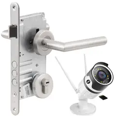 YALE - Pack Camara WiFi + Cerradura Embutir Toscana B60 Acceso