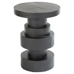 MEYA MUEBLES - Mesa Lateral Tainan madera negra 57x42