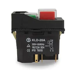 KUANGYE - Interruptor Pulsador Electromagnético Herramientas 220v 16a De 5 Pine