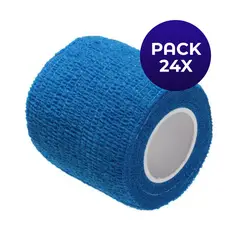 GENERICO - Venda Autoadherente tipo Coban 5 cm Azul Pack 24x