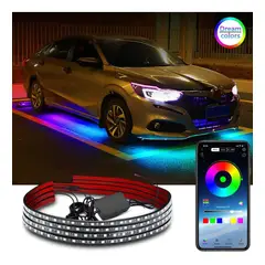 GENERICO - X4 Luz De Chasis Exterior Arcoiris Rgb Bt App Auto Tuning