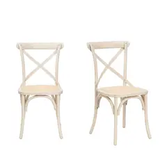 MEYA MUEBLES - Pack 2 unidades Silla Crossback Blanca