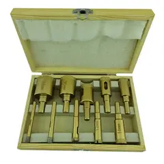 GENERICO - Brocas Copa P/ Ceramica Marmol Vidrio 6-35mm 10 Pcs Crownman